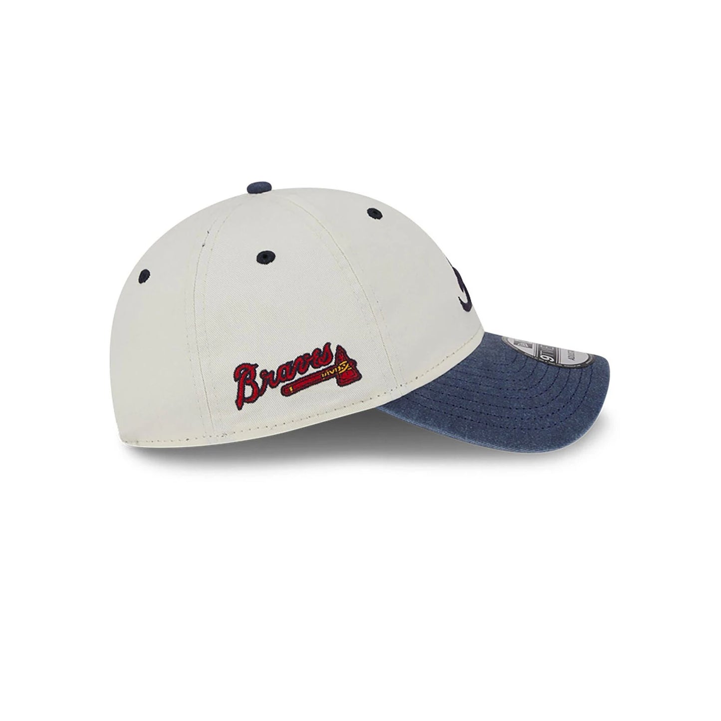 This is a Atlanta Braves Classic Sidescript White 9TWENTY Adjustable Cap 6