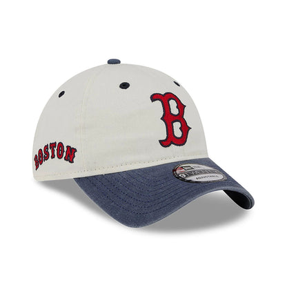 This is a Boston Red Sox Classic Sidescript White 9TWENTY Adjustable Cap 1