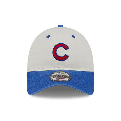 This is a Chicago Cubs Classic Sidescript White 9TWENTY Adjustable Cap 2