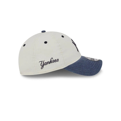 This is a New York Yankees Classic Sidescript White 9TWENTY Adjustable Cap 6