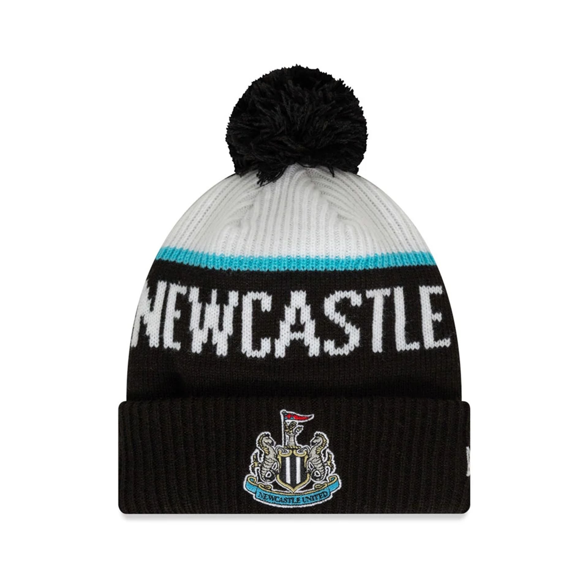 This is a Newcastle United FC Black Sport Knit Beanie Hat 1