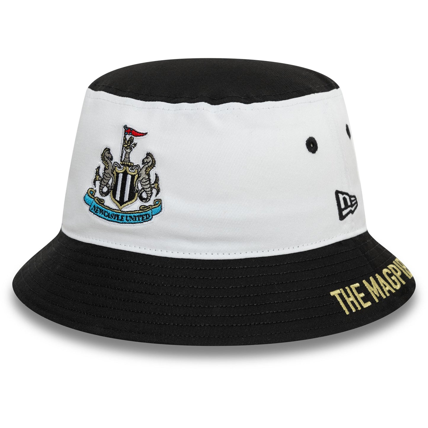 This is a Newcastle United FC 95 Retro Black Bucket Hat 1