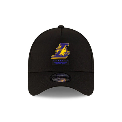 This is a LA Lakers Bristol Studio x NBA Black 9FORTY A-Frame Adjustable Cap 3