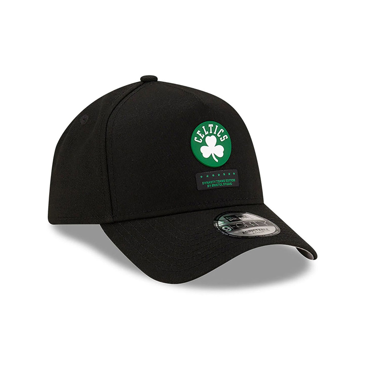 This is a Boston Celtics Bristol Studio x NBA Black 9FORTY A-Frame Adjustable Cap 4