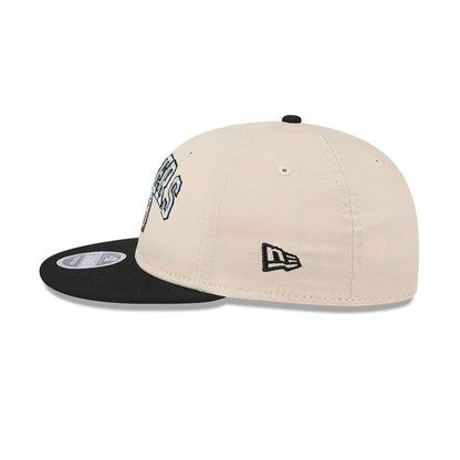 This is a Las Vegas Raiders Historic Helmet Beige Retro Crown 9FIFTY Snapback Cap 7