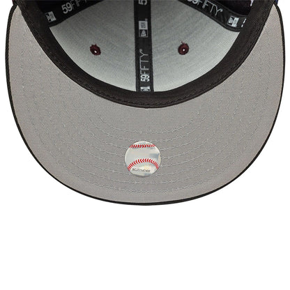 This is a Miami Marlins Mascot Plaid Purple 59FIFTY Fitted Cap 2