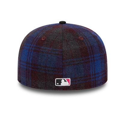 This is a Oakland Athletics Mascot Plaid Open Purple 59FIFTY Fitted Cap 5