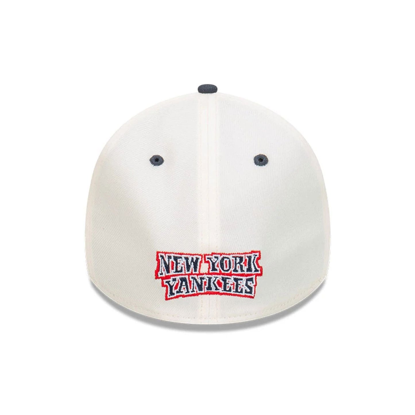 This is a New York Yankees Cut N Paste White 39THIRTY A-Frame Stretch Fit Cap 5