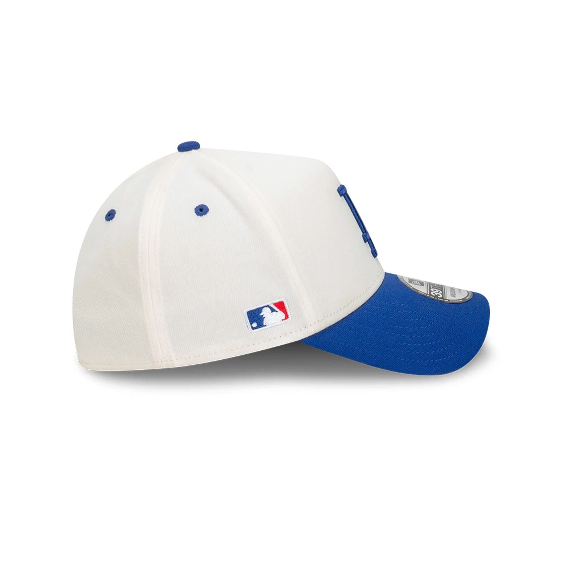 This is a LA Dodgers Cut N Paste White 39THIRTY A-Frame Stretch Fit Cap 6