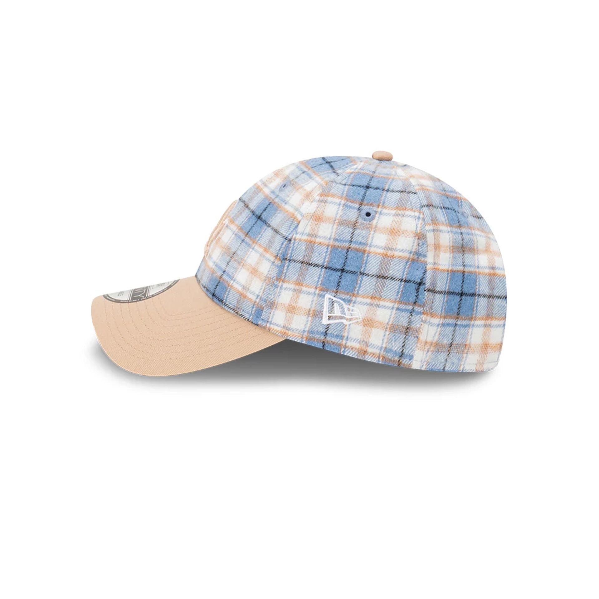 This is a LA Dodgers Plaid 2Tone Blue 9TWENTY Adjustable Cap 6