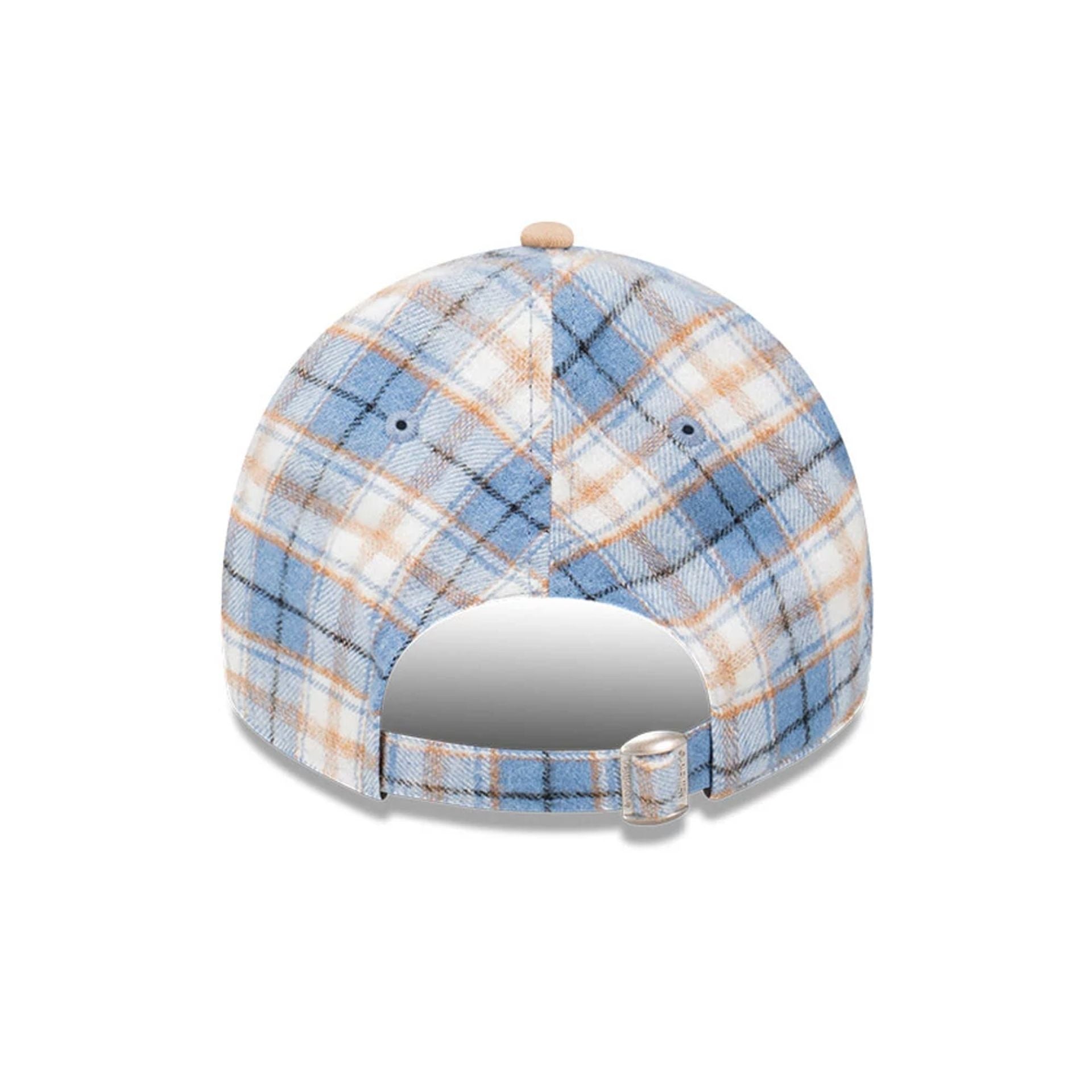 This is a LA Dodgers Plaid 2Tone Blue 9TWENTY Adjustable Cap 4