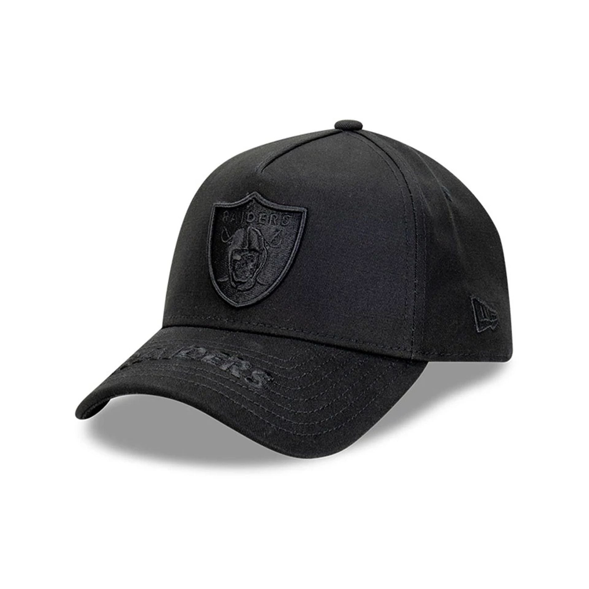 This is a Las Vegas Raiders Tonal Black 9FORTY A-Frame Adjustable Cap 6