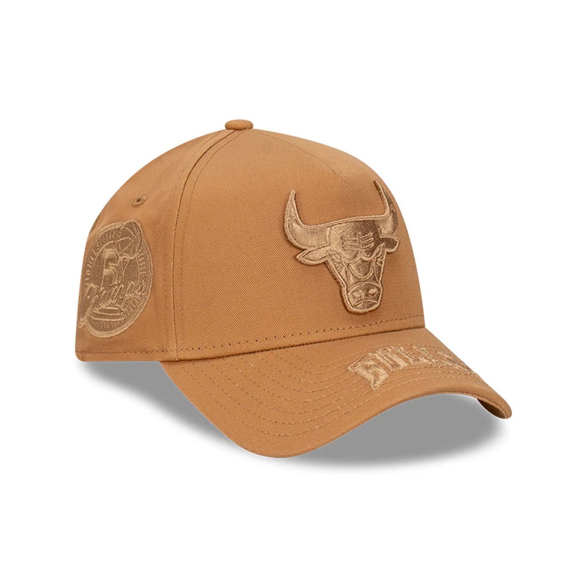 This is a Chicago Bulls Tonal Beige 9FORTY A-Frame Adjustable Cap 1