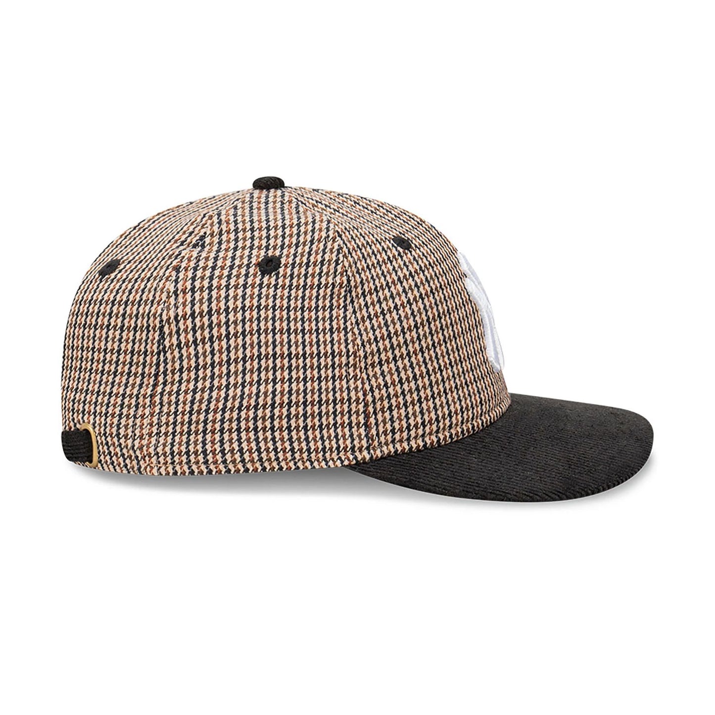 This is a New York Yankees Houndstooth Brown Retro Crown 9FIFTY Snapback Cap 6