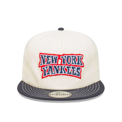 This is a New York Yankees Cut N Paste White Golfer Snapback Adjustable Cap 3