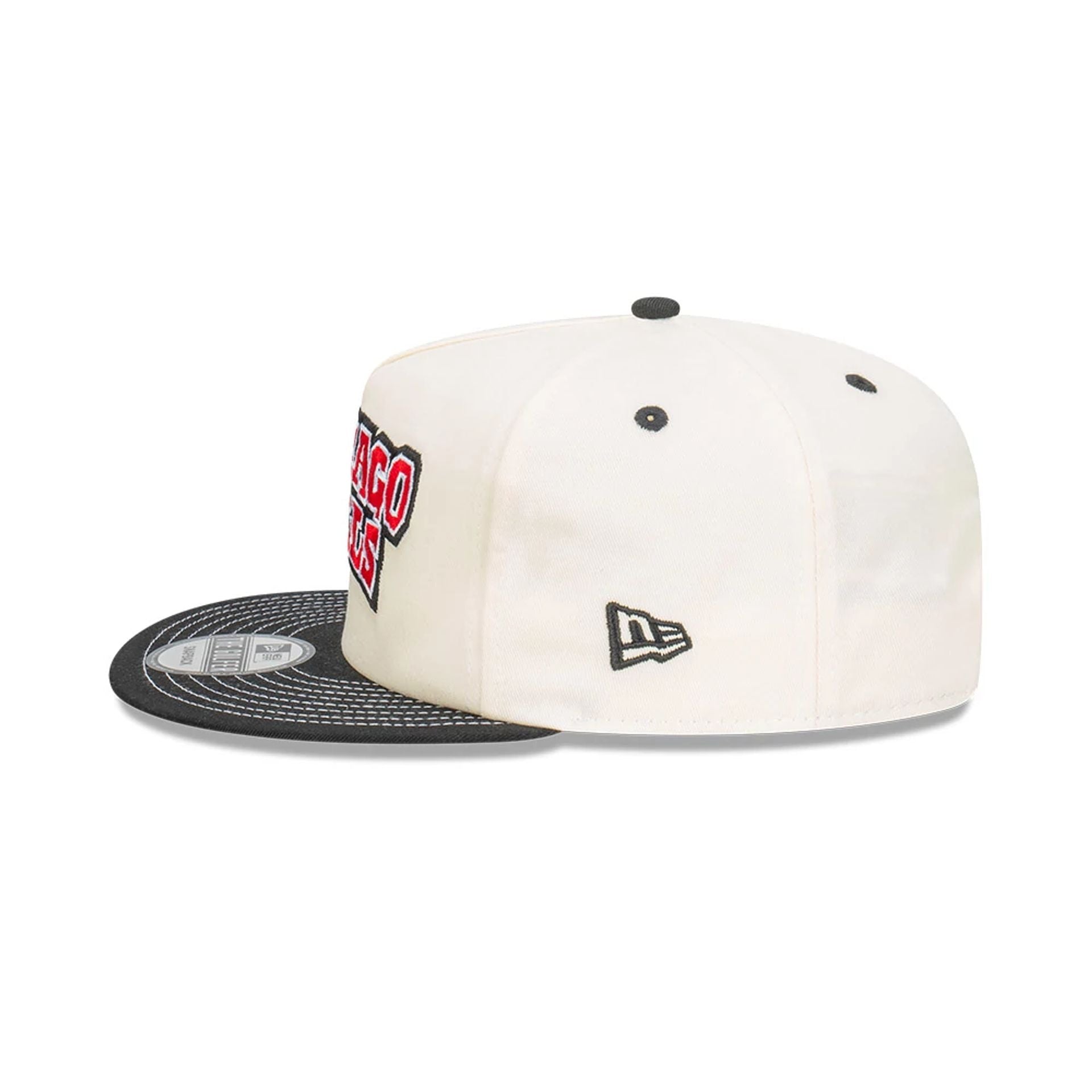 This is a Chicago Bulls Cut N Paste White Golfer Snapback Adjustable Cap 7