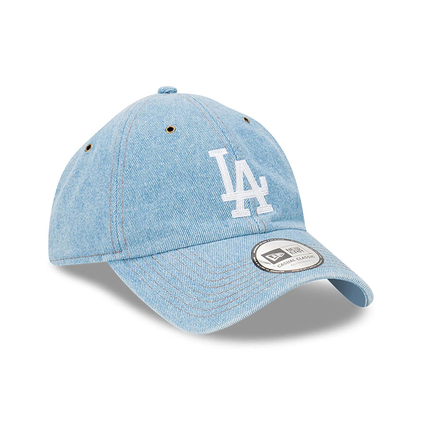 This is a LA Dodgers Washed Denim Open Blue Casual Classic Adjustable Cap 3