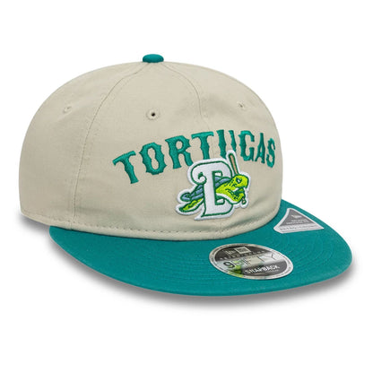 This is a Daytona Tortugas MiLB Two Tone Light Beige Retro Crown 9FIFTY Strapback Cap 6