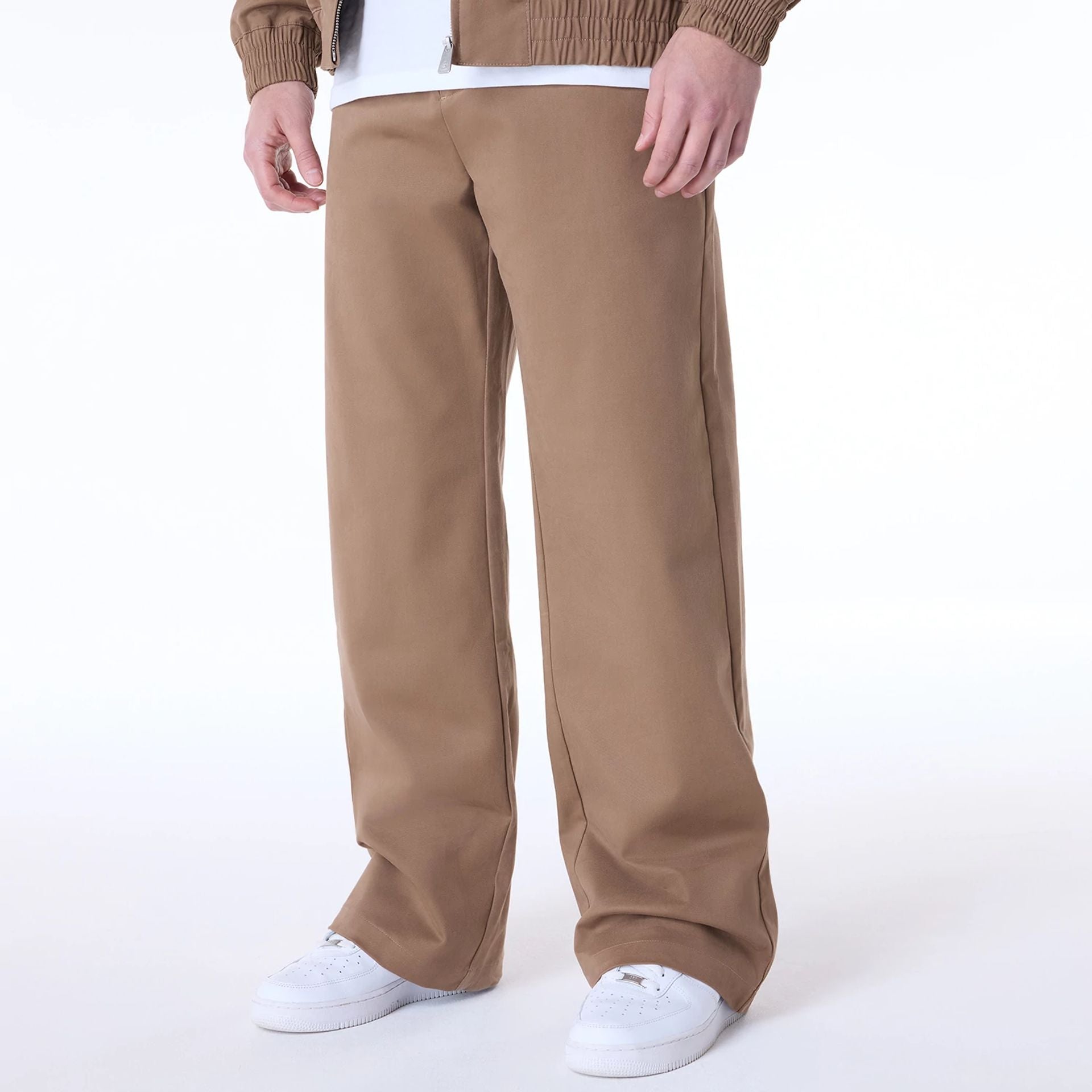 The Male model is wearing Philadelphia Phillies MLB London Games 2024 Beige Chino Trousers 3