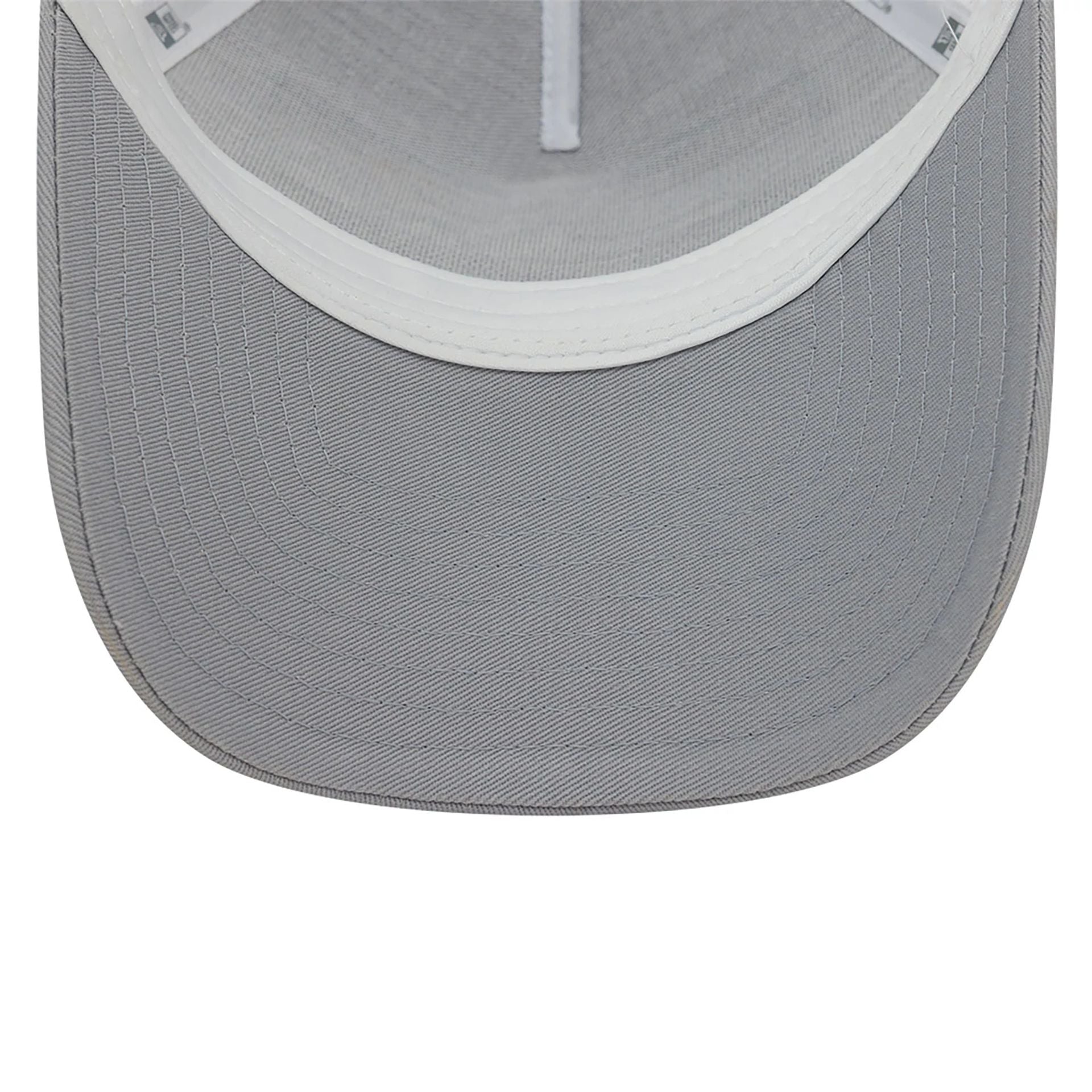 This is a New Era Location Patch Trucker Grey 9FORTY A-Frame Trucker Adjustable Cap 4