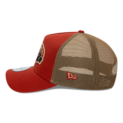 This is a New Era Hot Rod Trucker Rust/Copper 9FORTY A-Frame Trucker Adjustable Cap 7