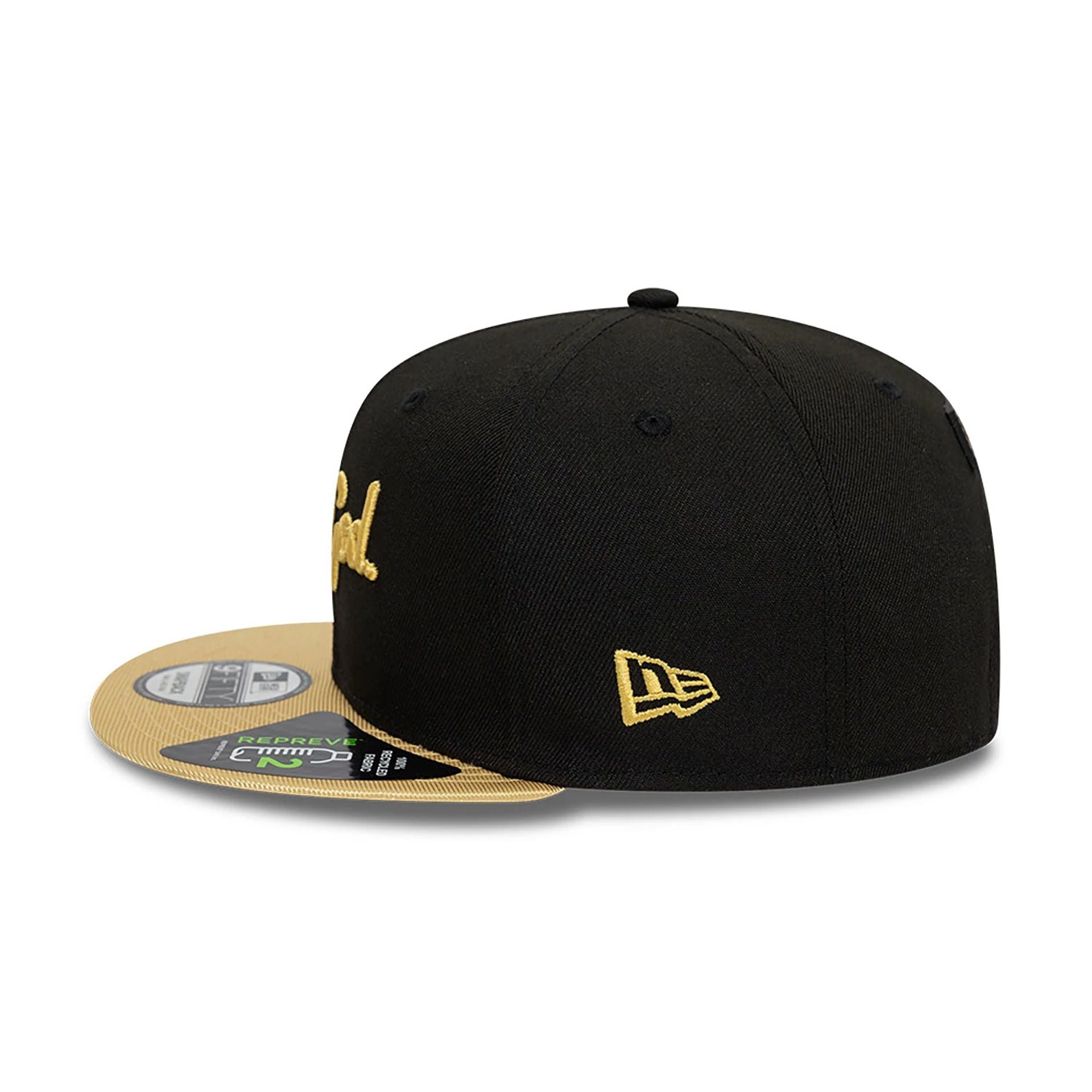 This is a SunGod x New Era Black Repreve® 9FIFTY Snapback Cap 7