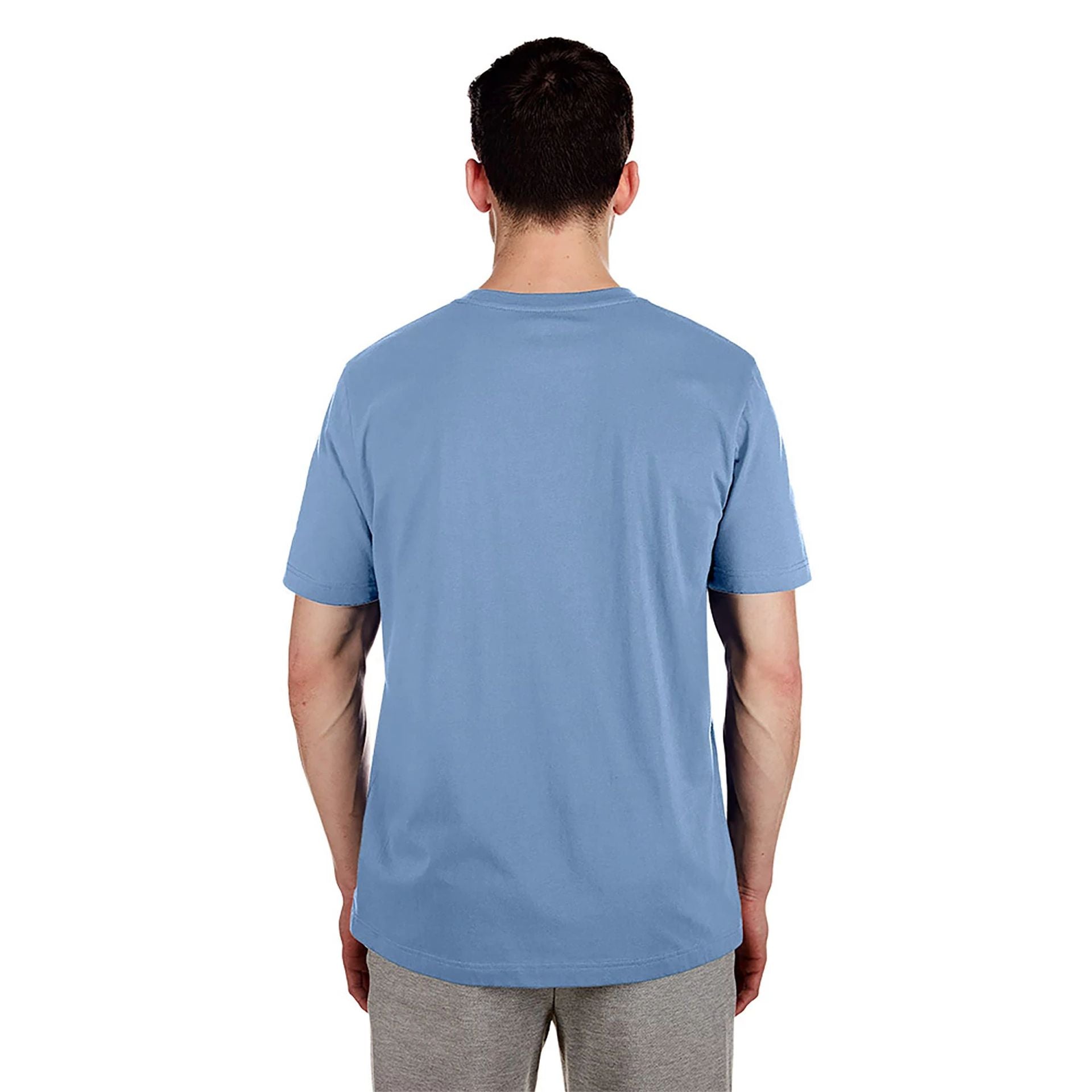 The Male model is wearing Cleveland Cavaliers NBA City Edition Pastel Blue T-Shirt 2