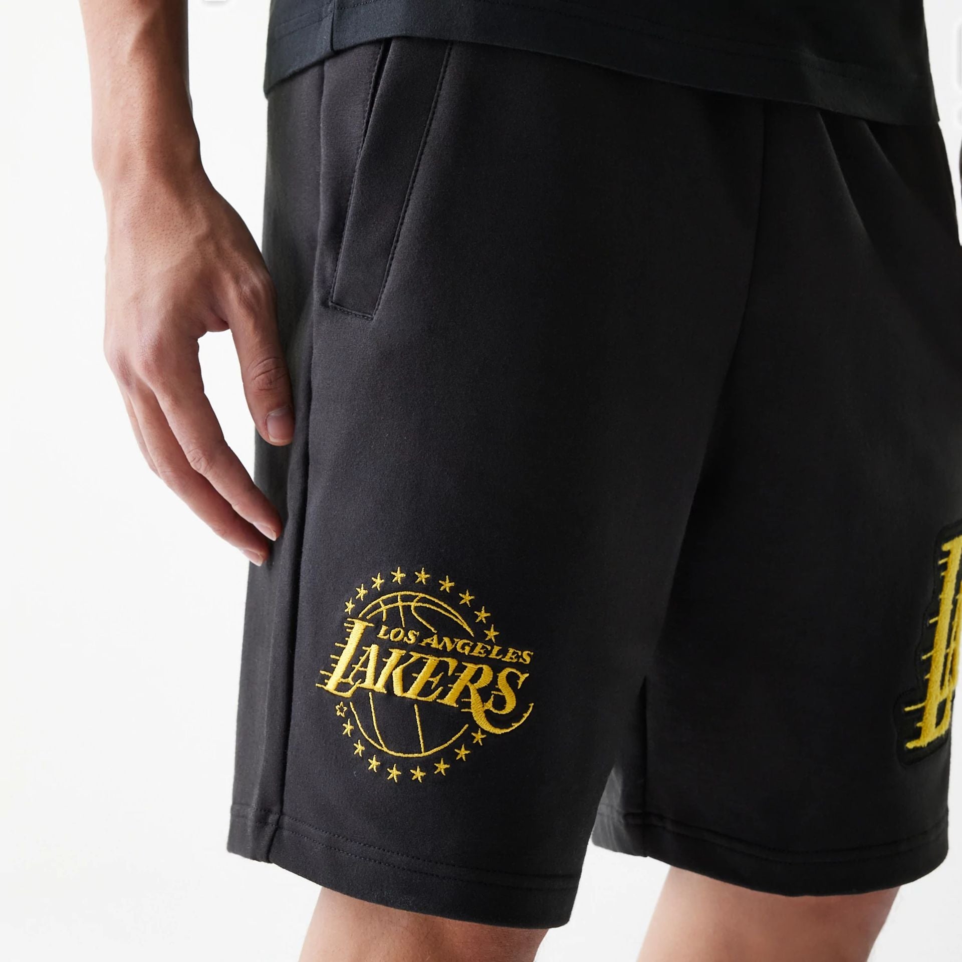 LA Lakers NBA City Edition Black Shorts 3