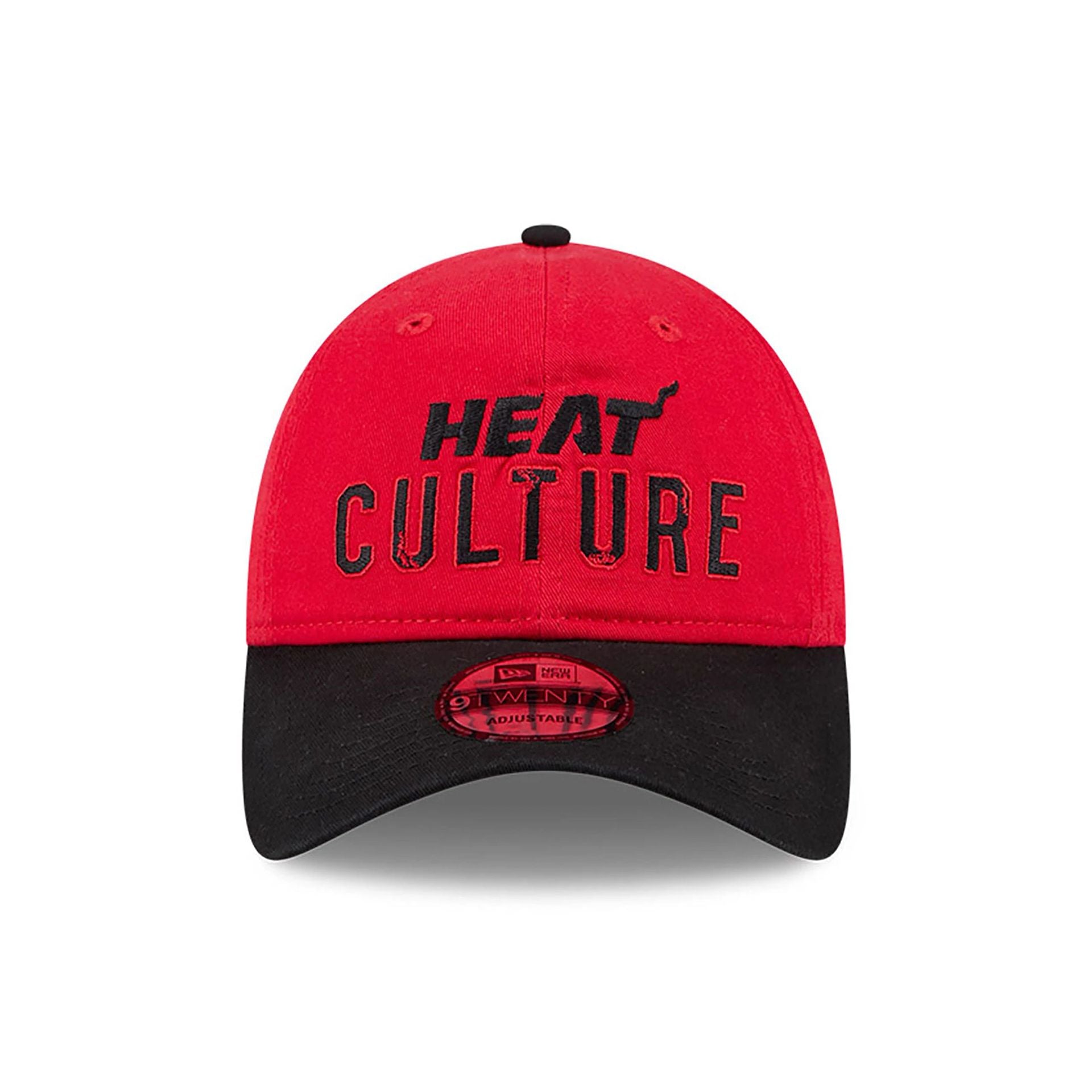 This is a Miami Heat NBA City Edition Red 9TWENTY Adjustable Cap 4