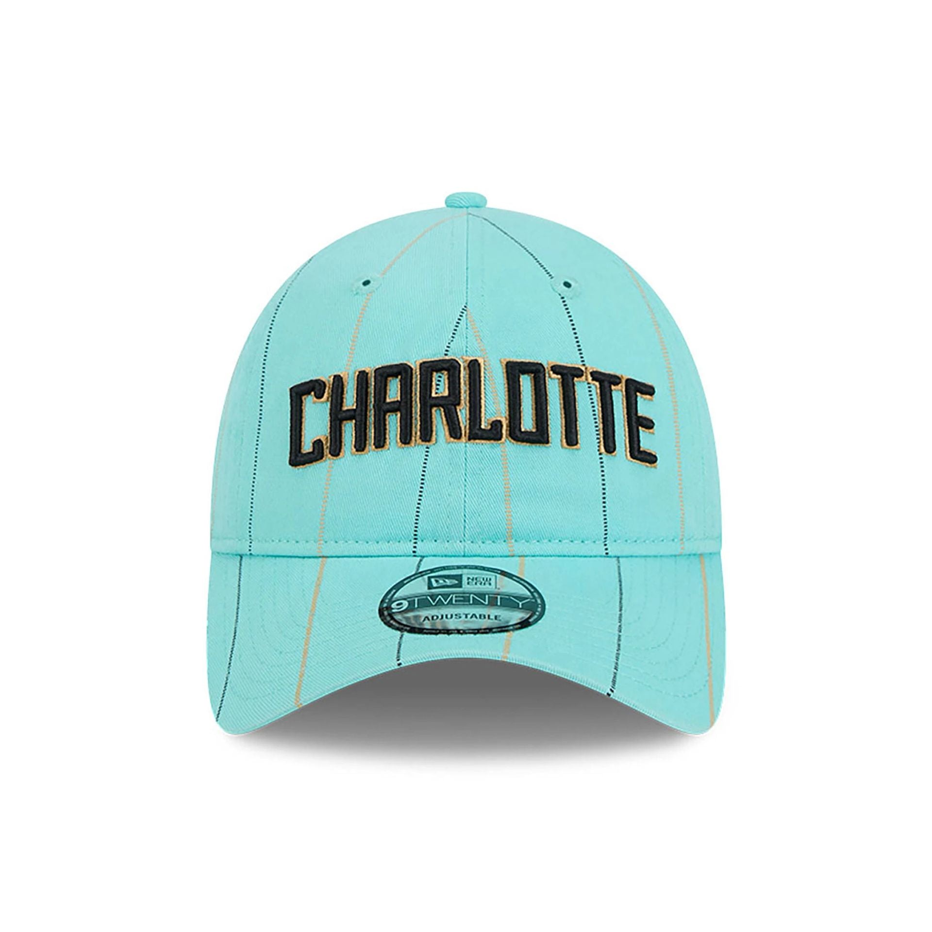 This is a Charlotte Hornets NBA City Edition Turquoise 9TWENTY Adjustable Cap 2