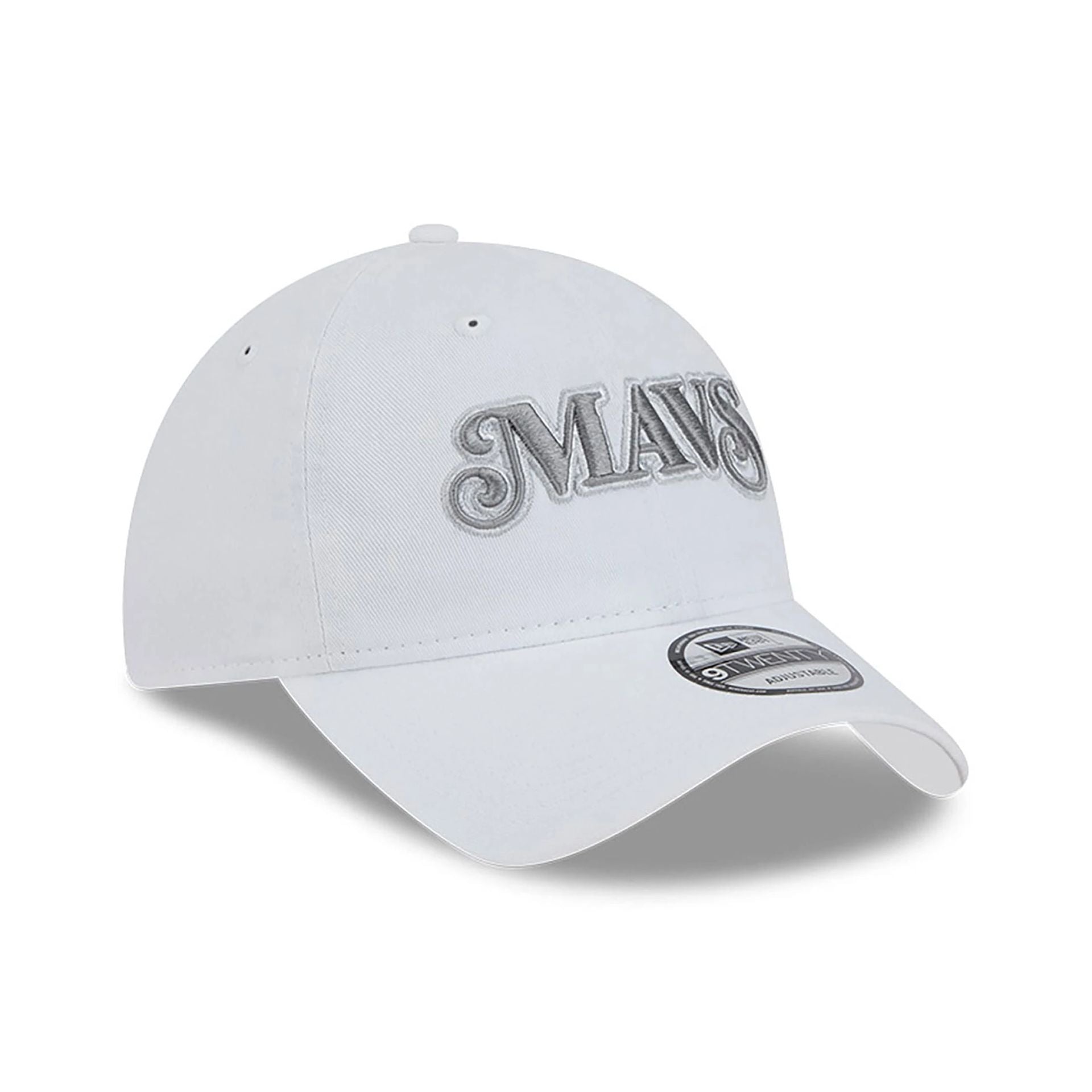 This is a Dallas Mavericks NBA City Edition White 9TWENTY Adjustable Cap 3