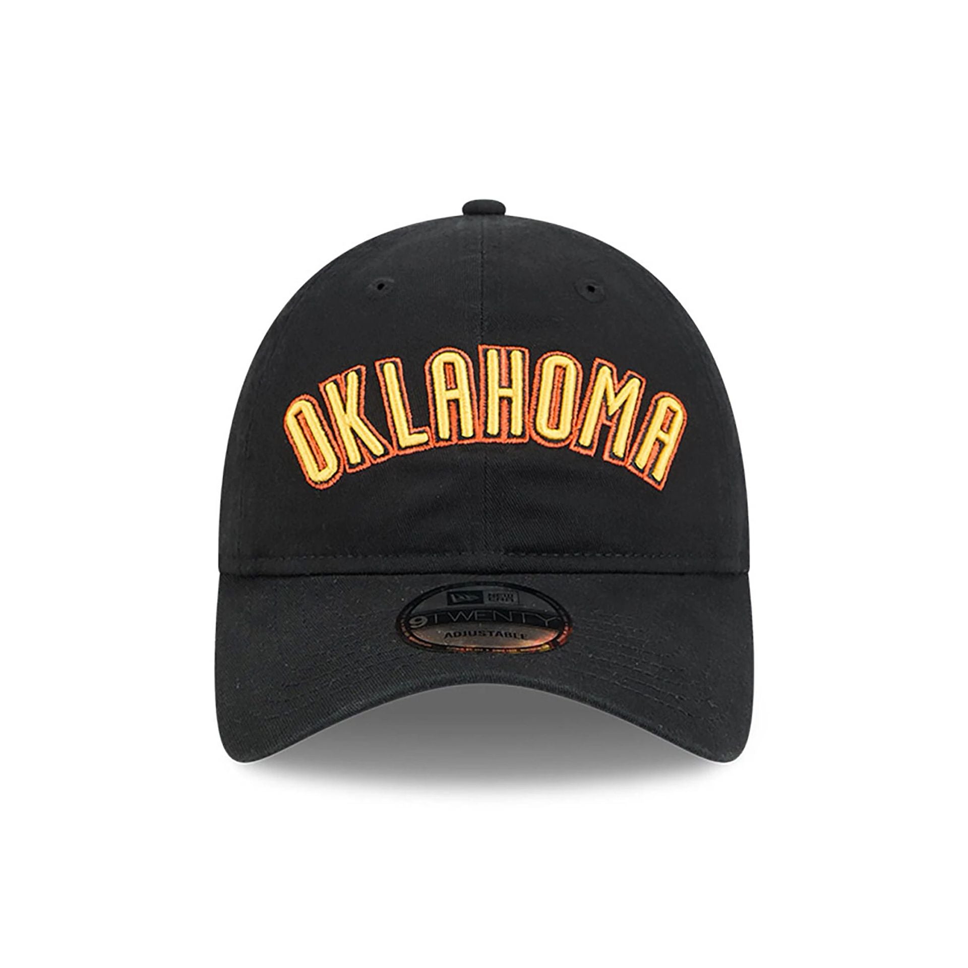 This is a Oklahoma City Thunder NBA City Edition Black 9TWENTY Adjustable Cap 2