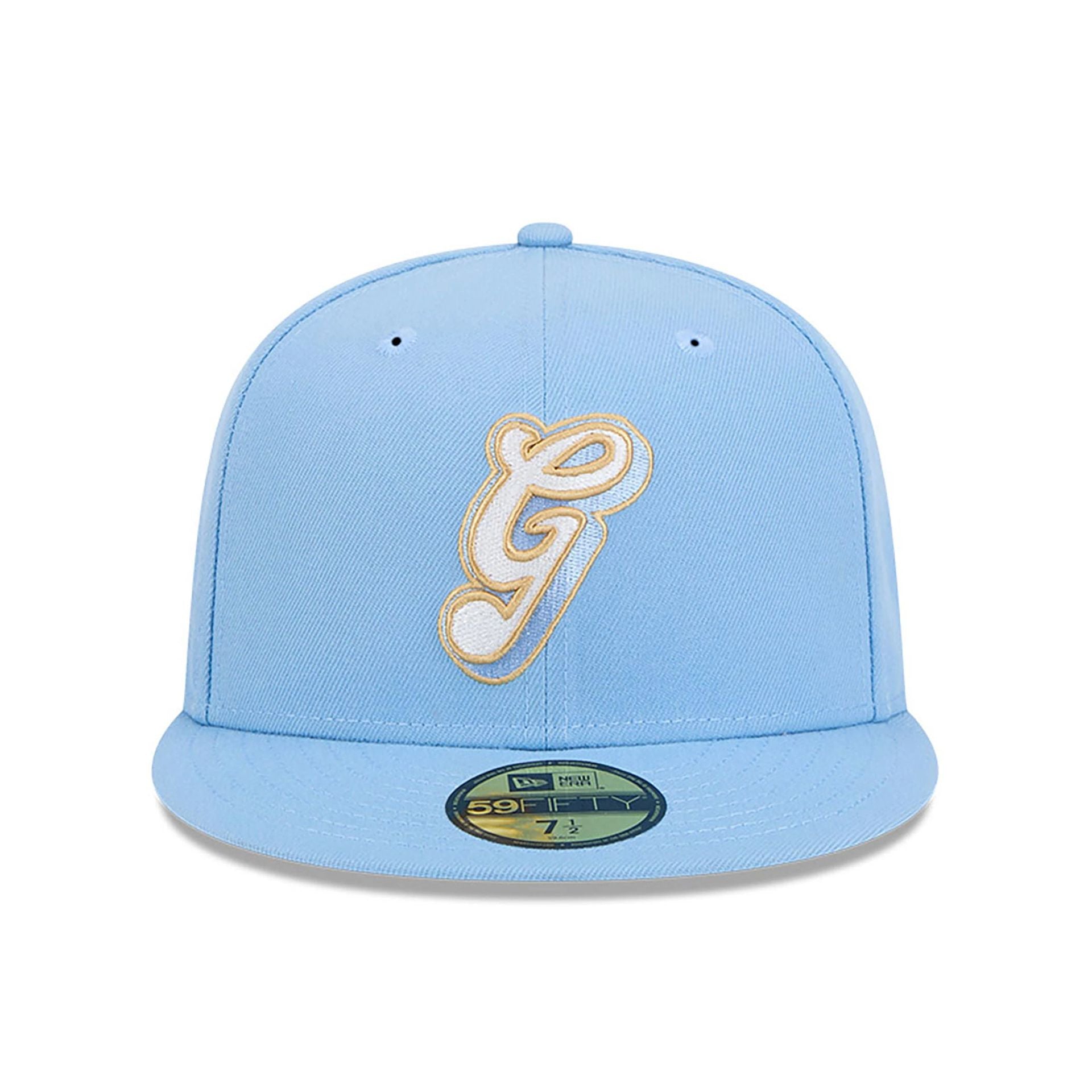 This is a Memphis Grizzlies NBA City Edition Pastel Blue 59FIFTY Fitted Cap 3