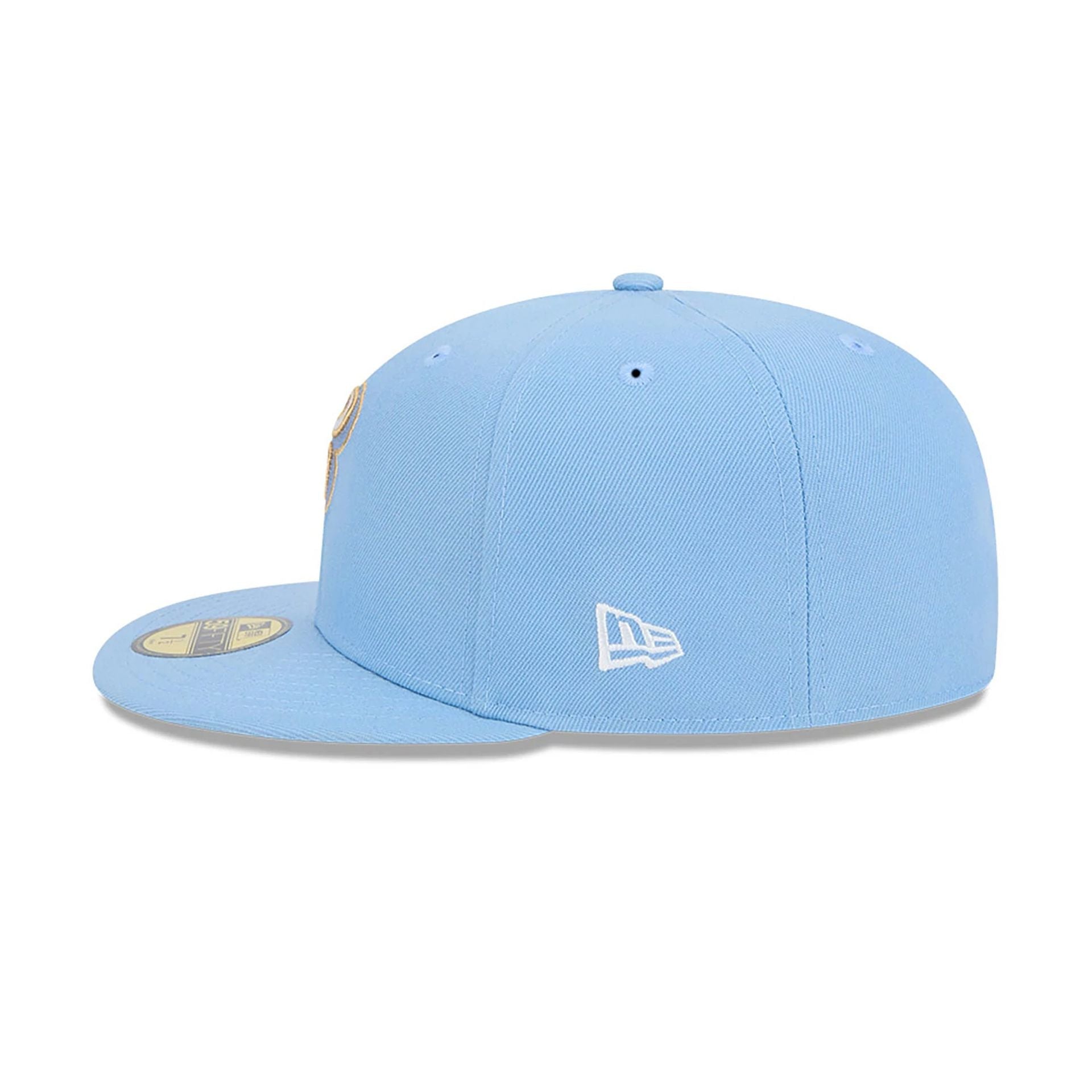 This is a Memphis Grizzlies NBA City Edition Pastel Blue 59FIFTY Fitted Cap 7