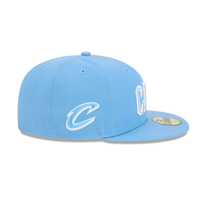 This is a Cleveland Cavaliers NBA City Edition Light Blue 59FIFTY Fitted Cap 6