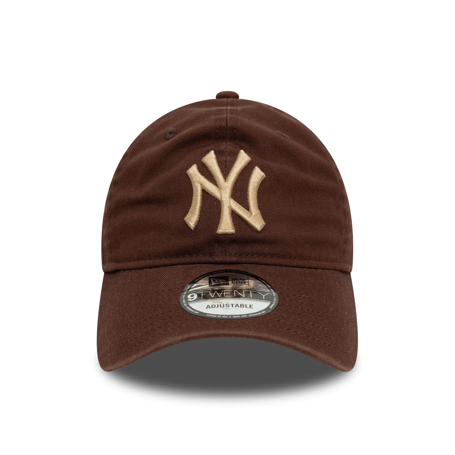 This is a New York Yankees Neutral Washed Dark Brown 9TWENTY Adjustable Cap 2