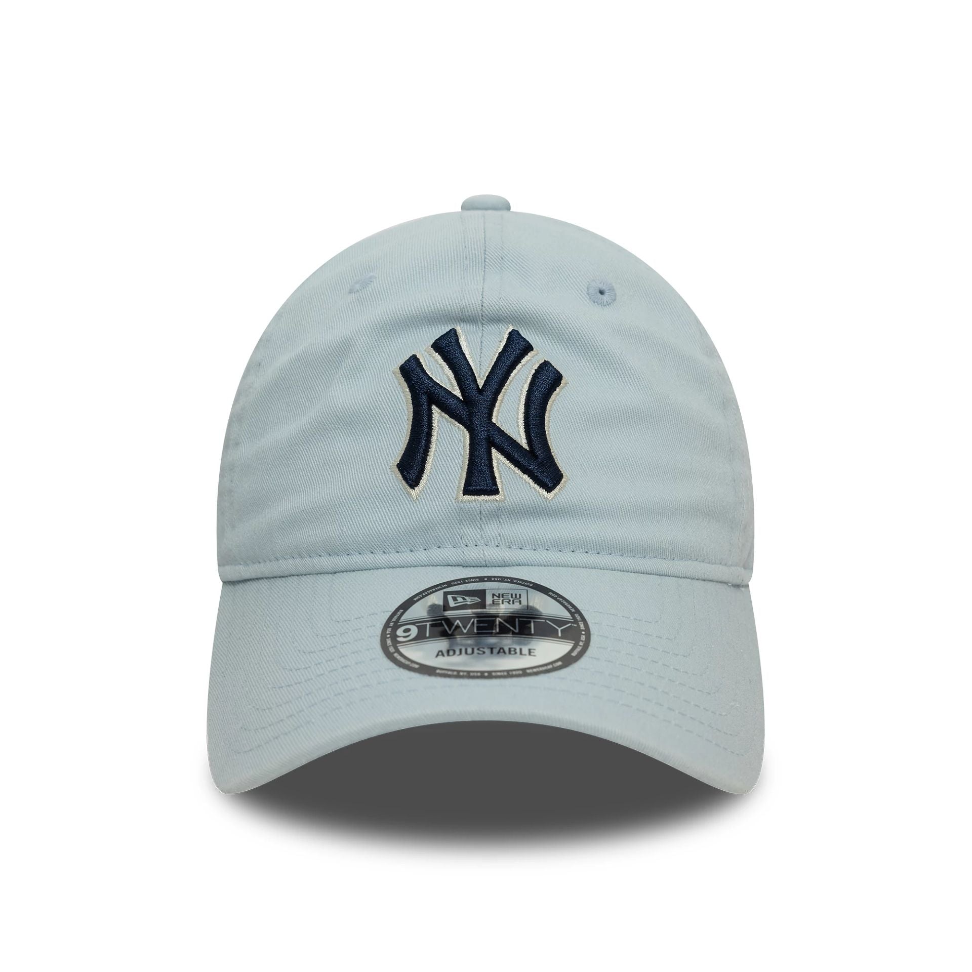 This is a New York Yankees Washed Outline Light Blue 9TWENTY Adjustable Cap 2