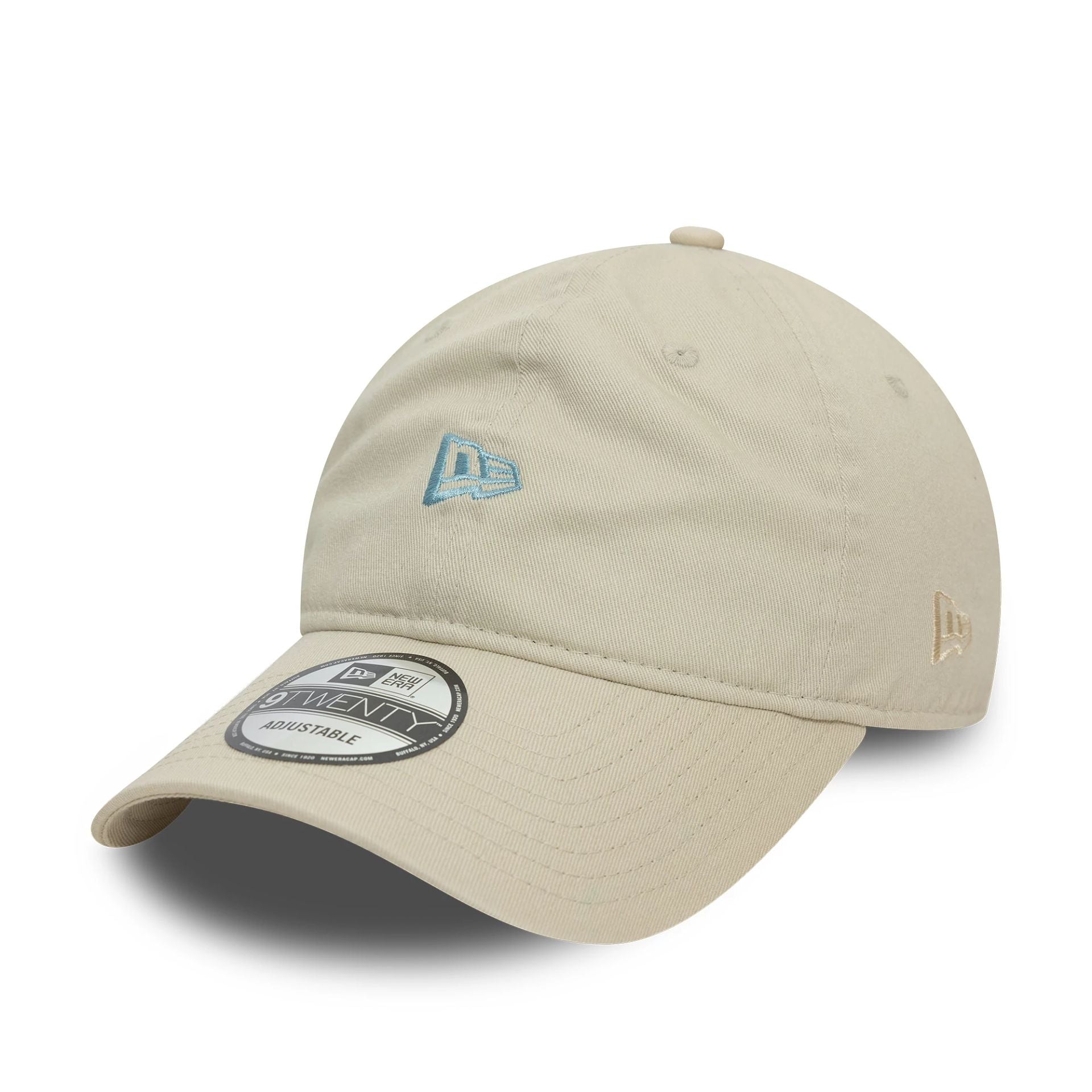 This is a New Era Essential Neutral Light Beige 9TWENTY Adjustable Cap 1