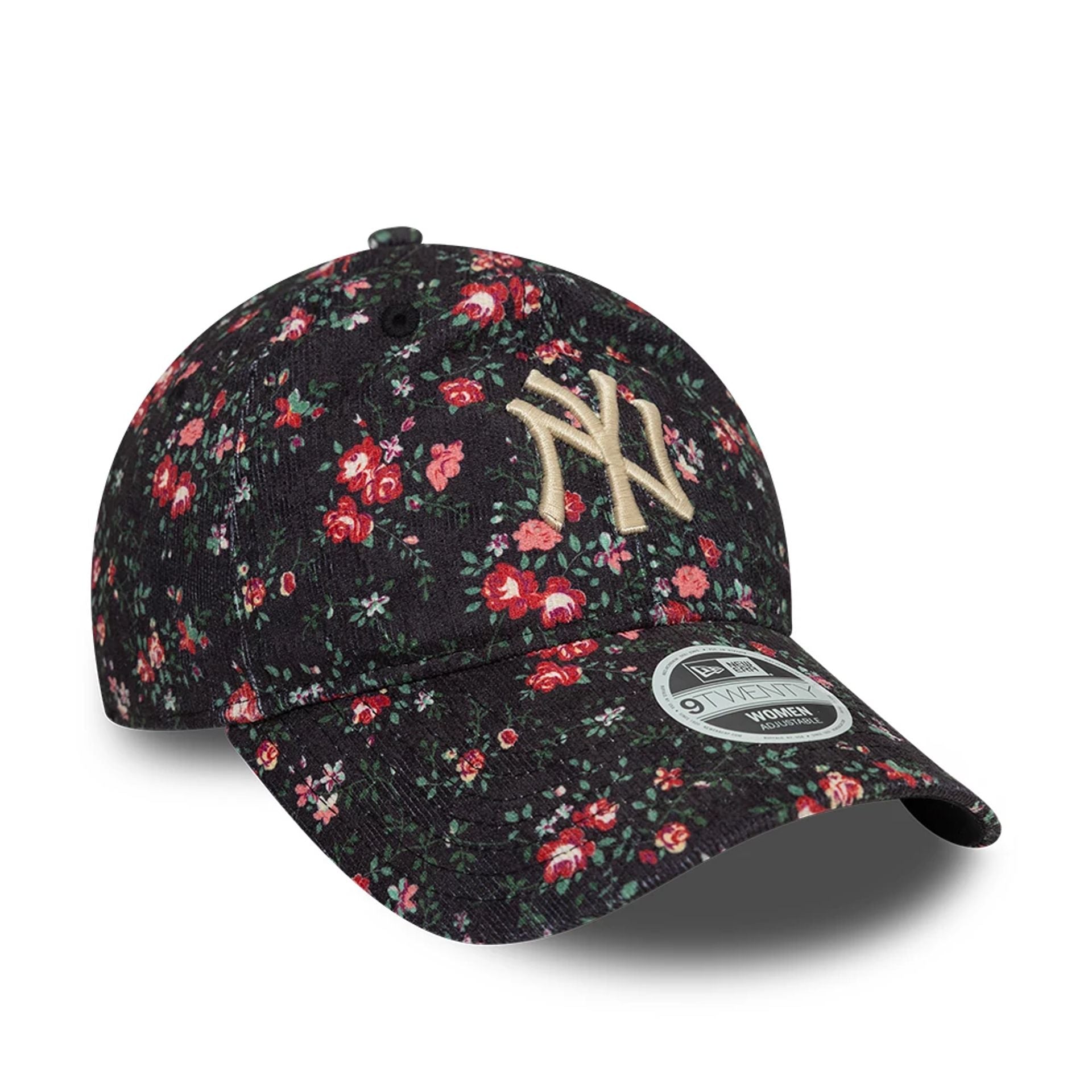 This is a New York Yankees Womens Floral Cord Black 9TWENTY Adjustable Cap 4