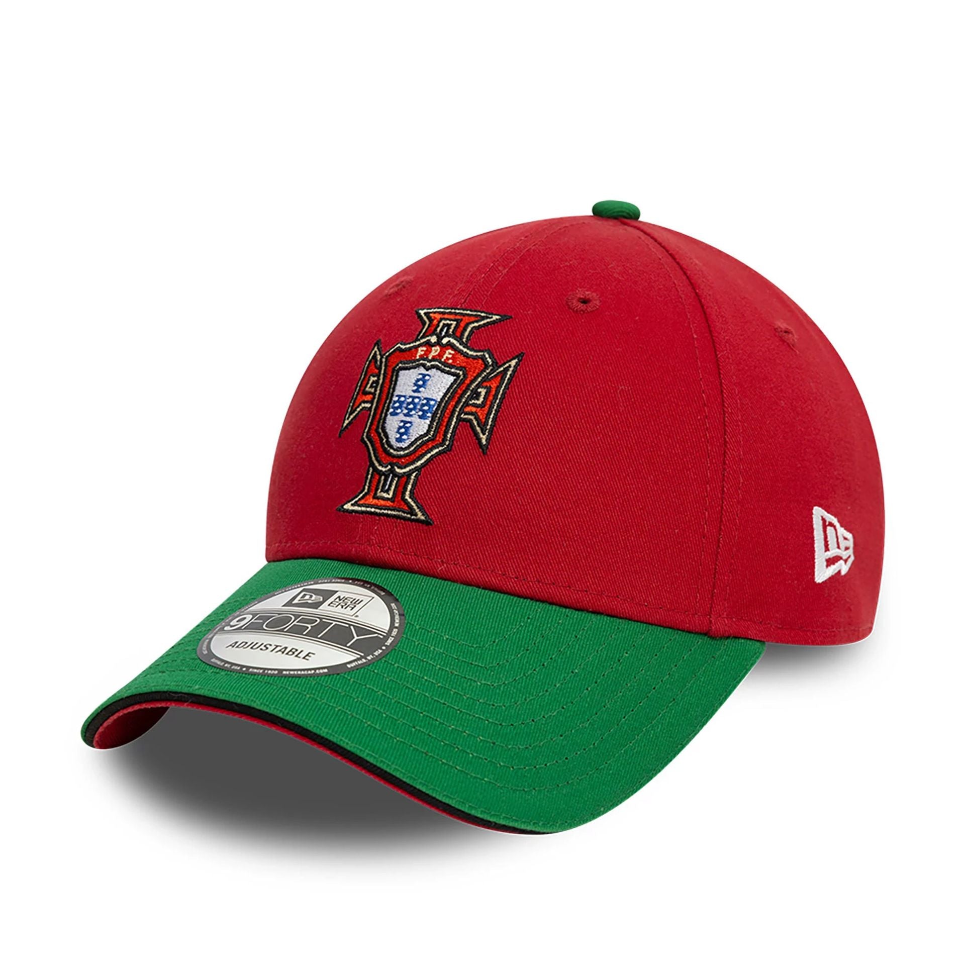 This is a Portugal National Team Home Dark Red and Green 9FORTY Adjustable Cap 1