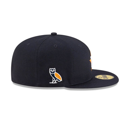 This is a Houston Astros OVO x MLB 2024 Navy 59FIFTY Fitted Cap 6