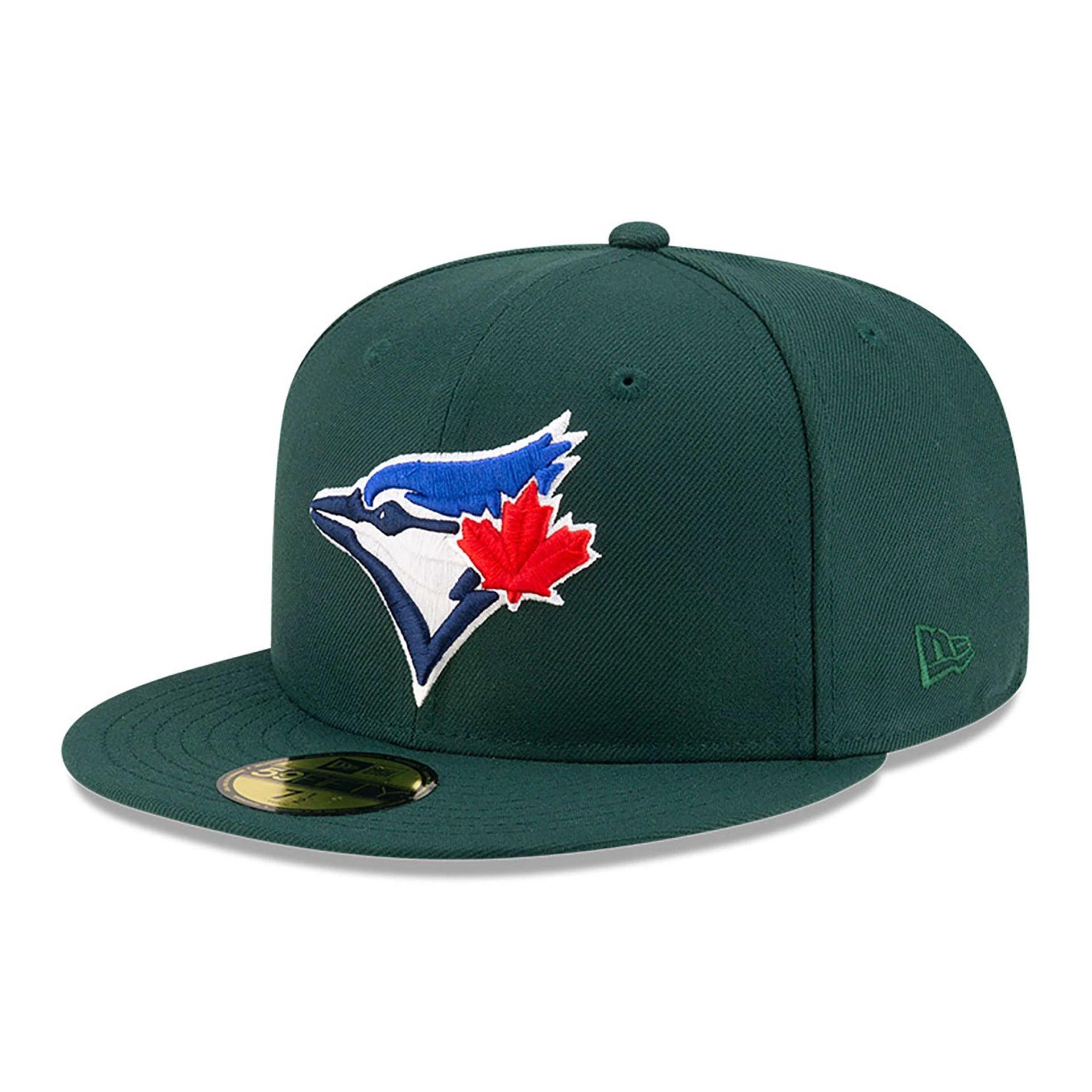 This is a Toronto Blue Jays OVO x MLB 2024 Dark Green 59FIFTY Fitted Cap 4