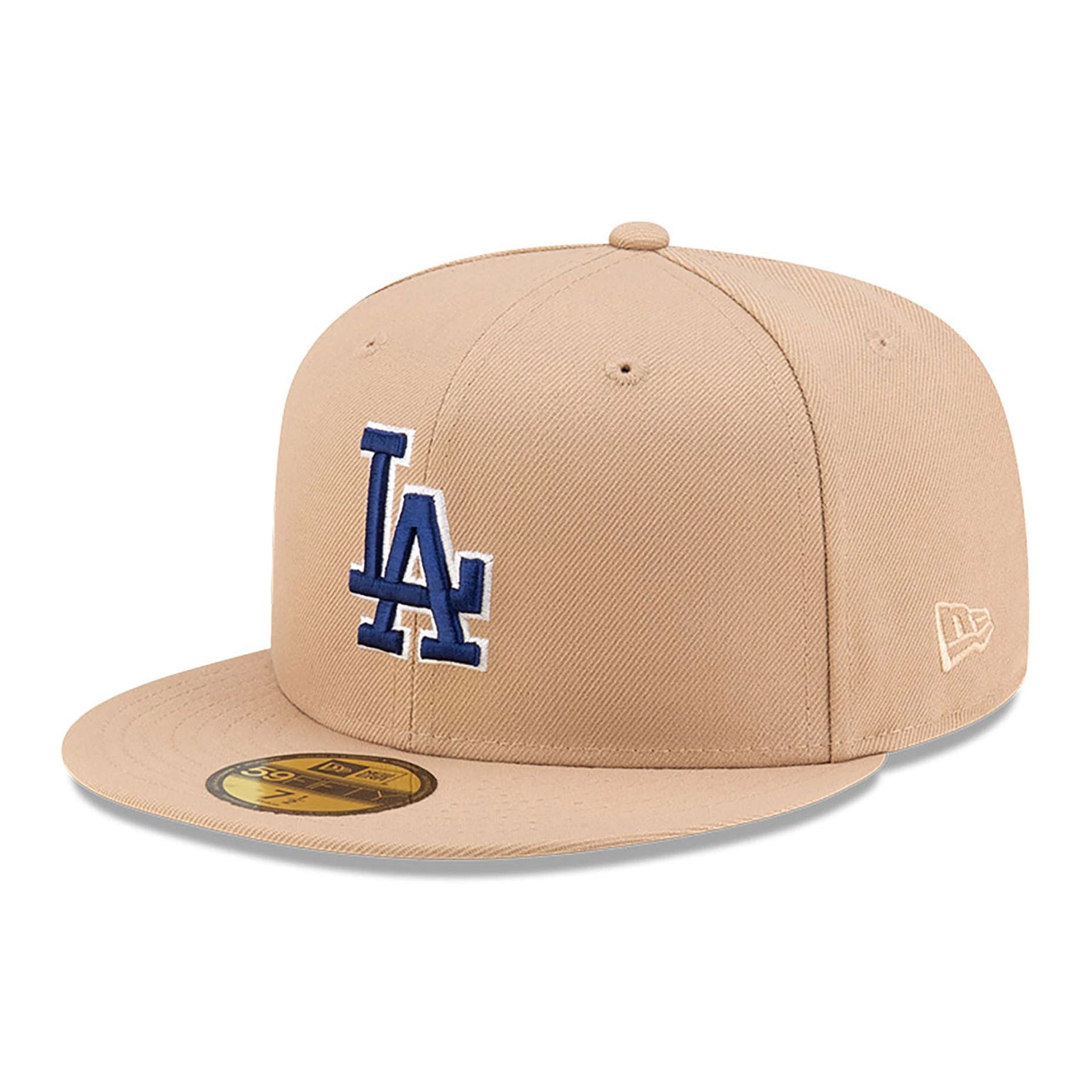 This is a LA Dodgers OVO x MLB 2024 Light Beige 59FIFTY Fitted Cap 4