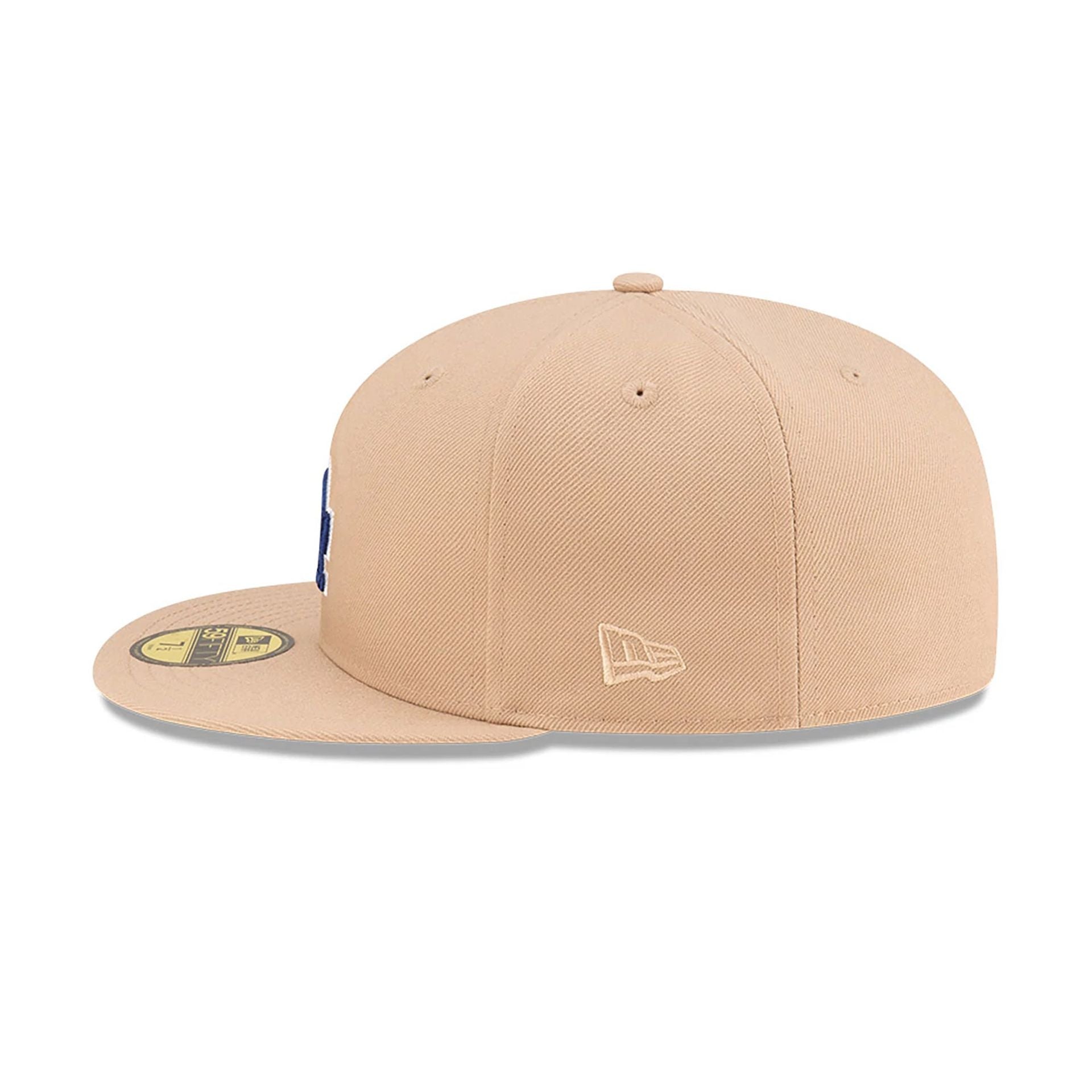 This is a LA Dodgers OVO x MLB 2024 Light Beige 59FIFTY Fitted Cap 7