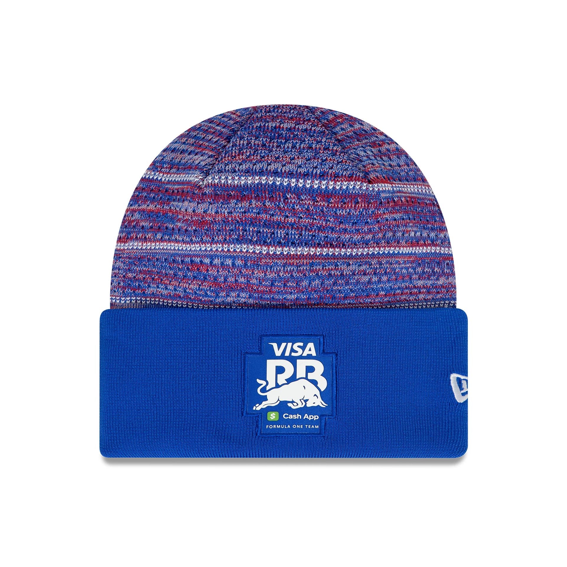 This is a Visa Cash App RB Team Dark Blue Wide Cuff Knit Beanie Hat 1