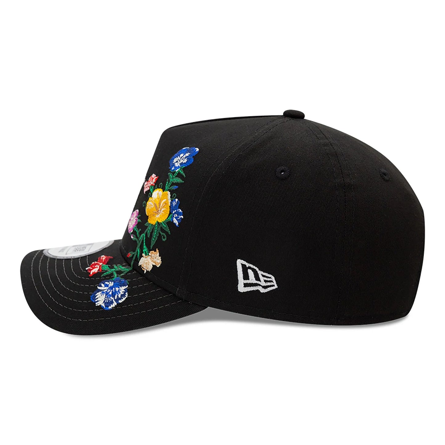 This is a New York Yankees Floral Front Black 9FORTY E-Frame Adjustable Cap 7