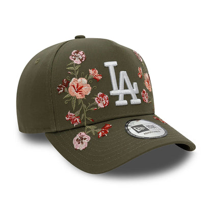 This is a LA Dodgers Floral Front Dark Green 9FORTY E-Frame Adjustable Cap 3