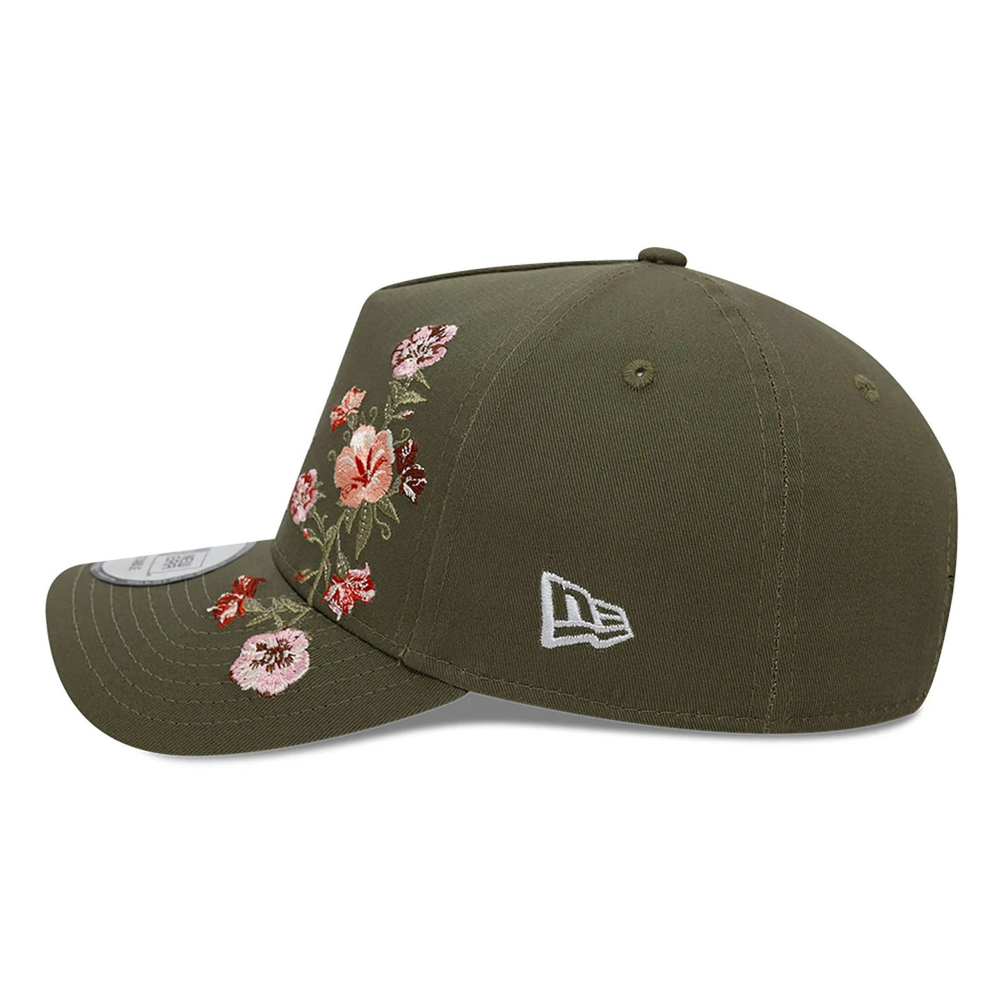 This is a LA Dodgers Floral Front Dark Green 9FORTY E-Frame Adjustable Cap 7