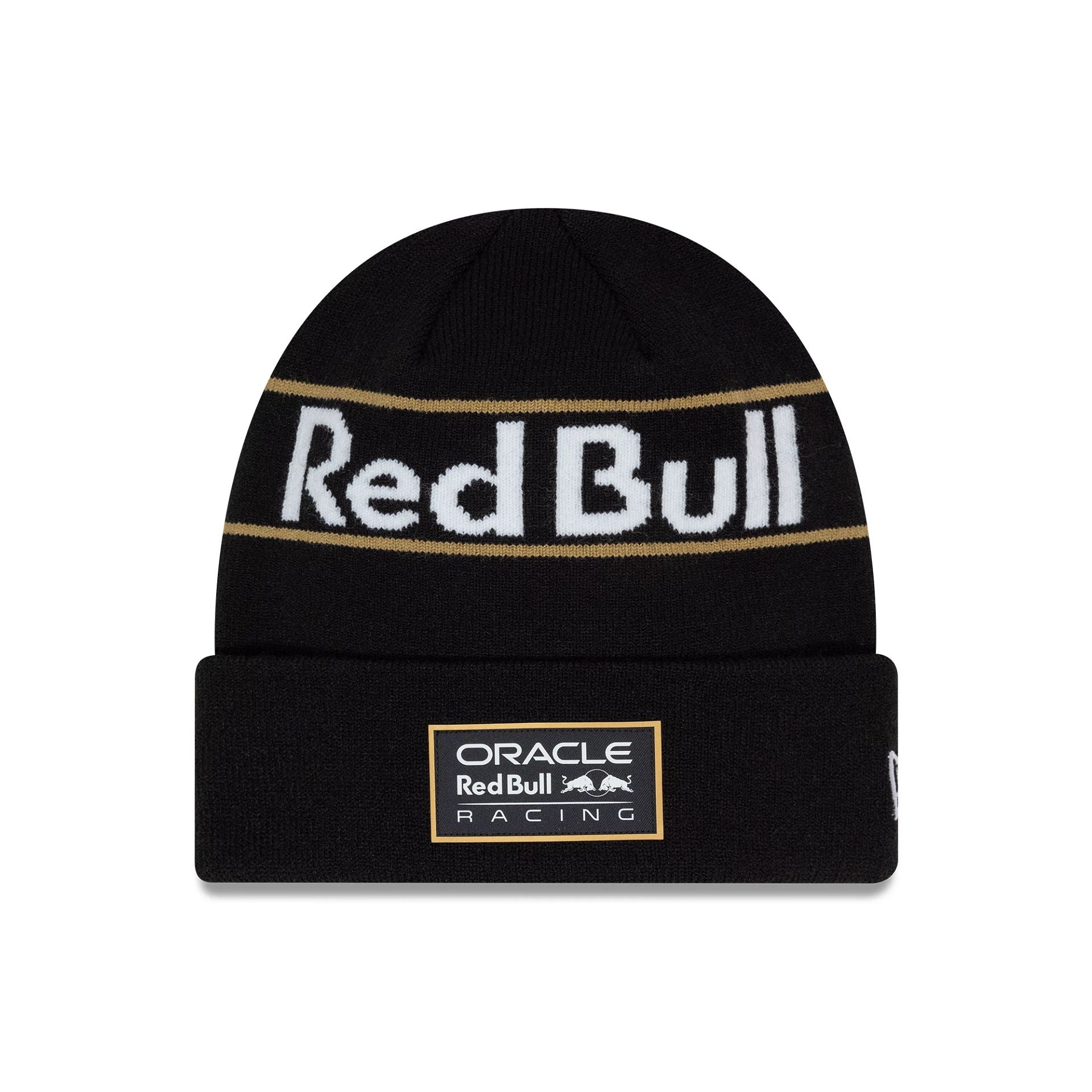 This is a Red Bull Racing Vegas Race Special Black Cuff Knit Beanie Hat 1