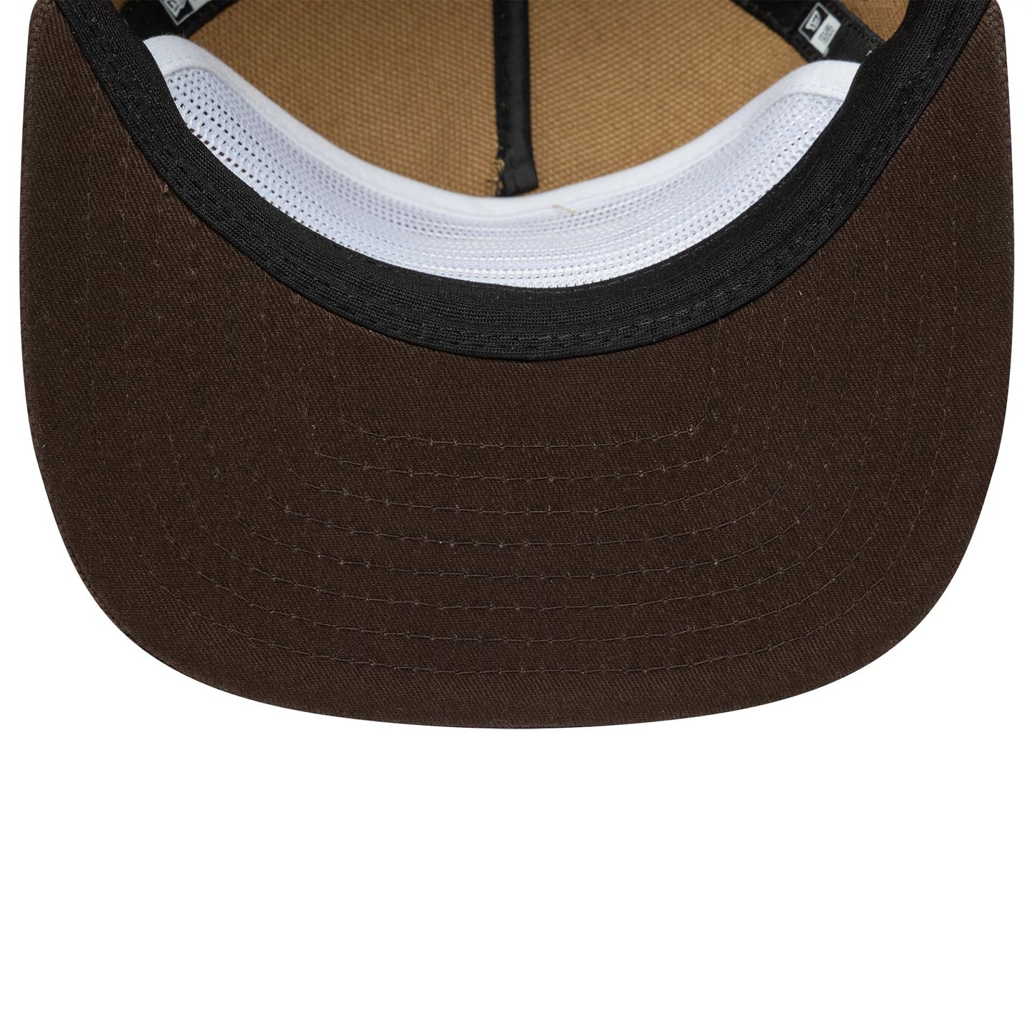 This is a New Era Workwear Beige Golfer Adjustable Cap 6